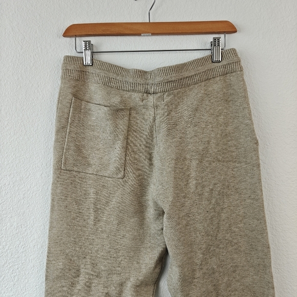 Monrow NWT SuperSoft Sweater Knit Cuffed Joggers In Oatmeal Size Small - Picture 9 of 14